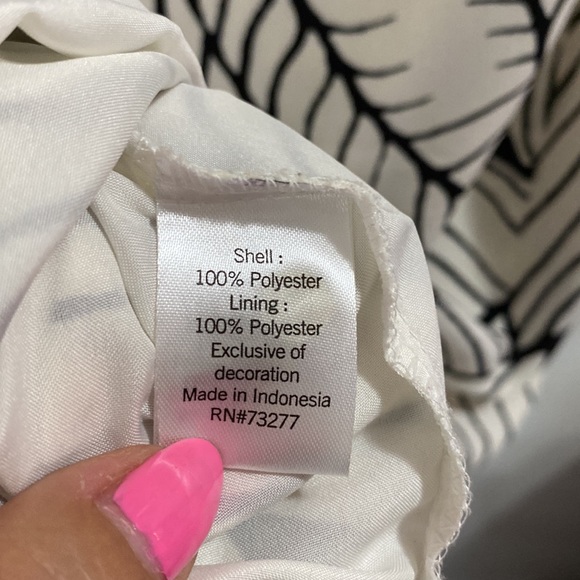 Like new Summer resort tropical palm ruffle one shoulder dress - Picture 9 of 10